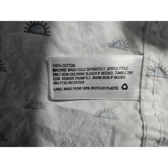 Men's Goodfellow Button Up Shirt Size XL Slim Sun White Short Sleeve 100% Cotton - Picture 4 of 12